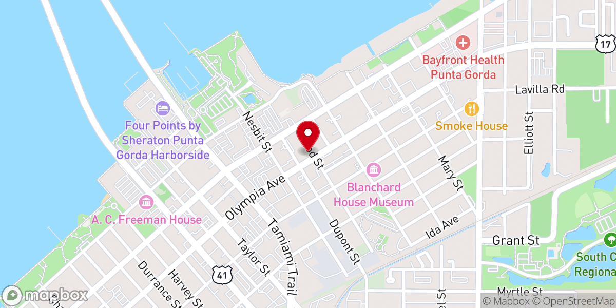 Map showing location of Bethel African Methodist Episcopal Church