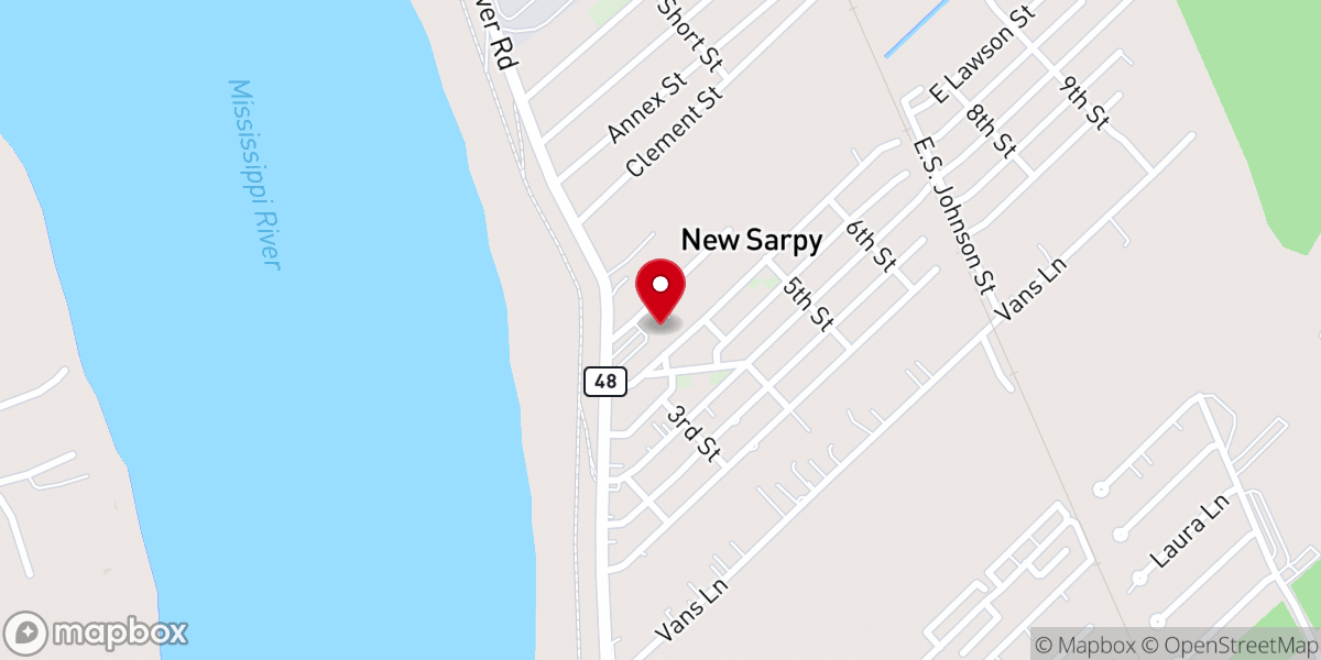 Map showing location of Saint Charles Parish Dept of Community Service - Food Distribution Center