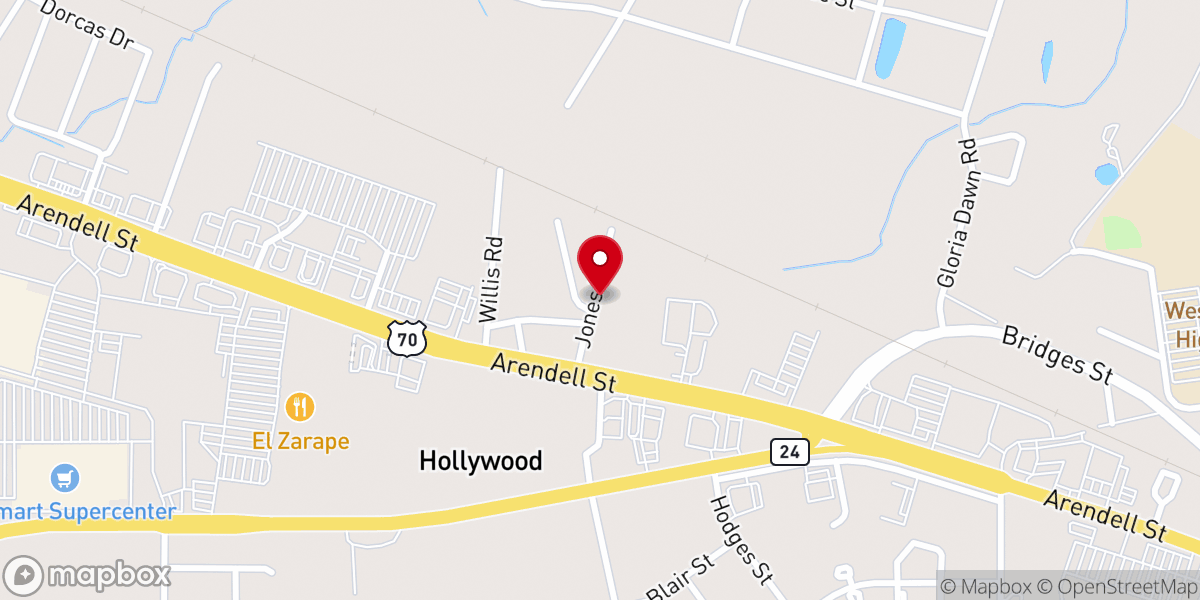 Map showing location of Family Worship Center Church Inc