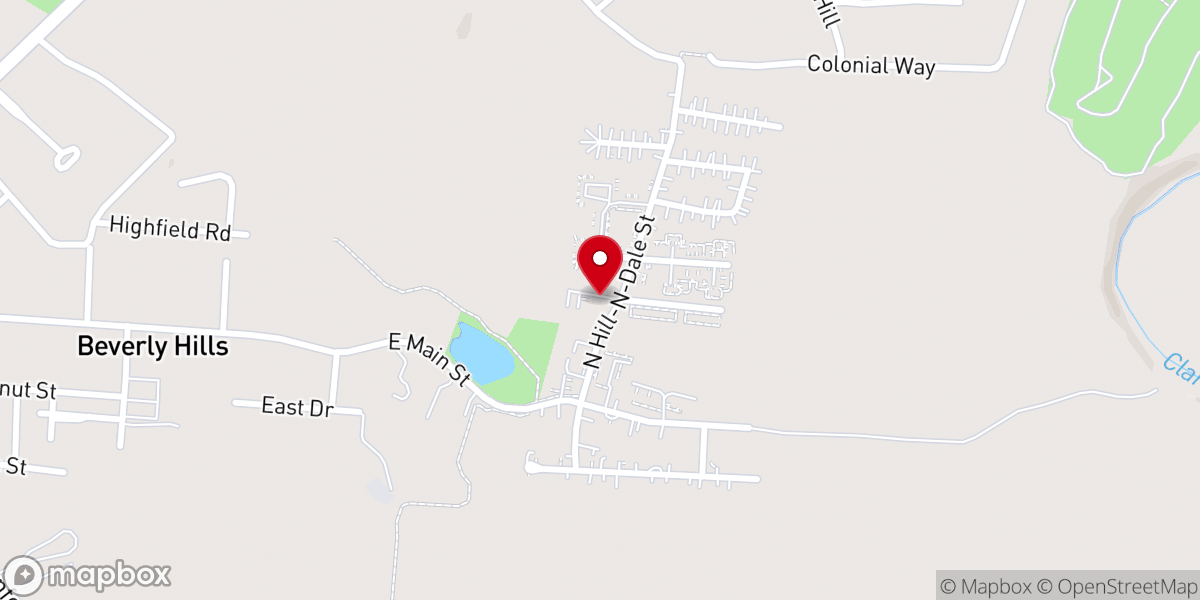 Map showing location of Our Savior Lutheran Church