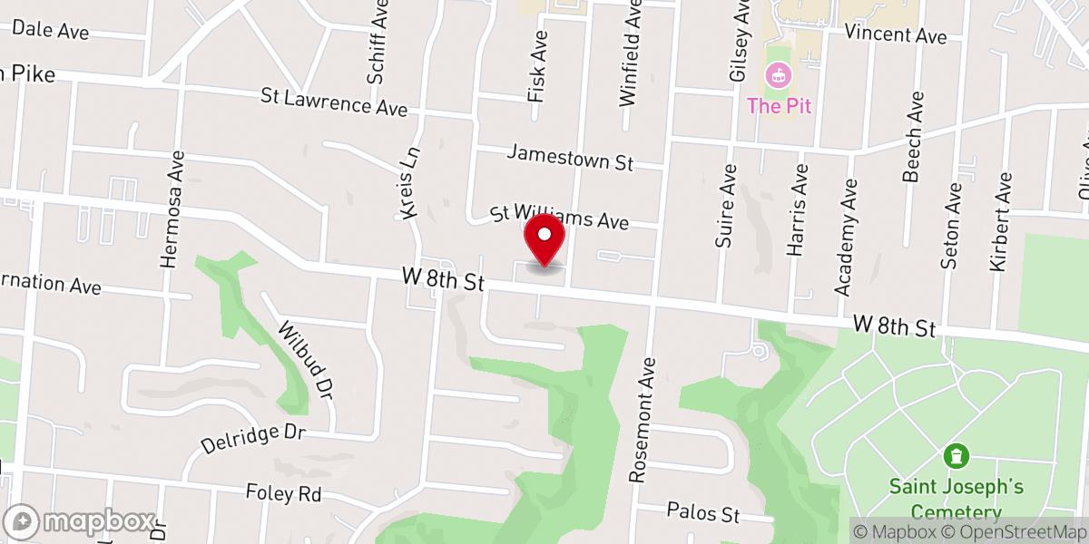 Map showing location of St William Church