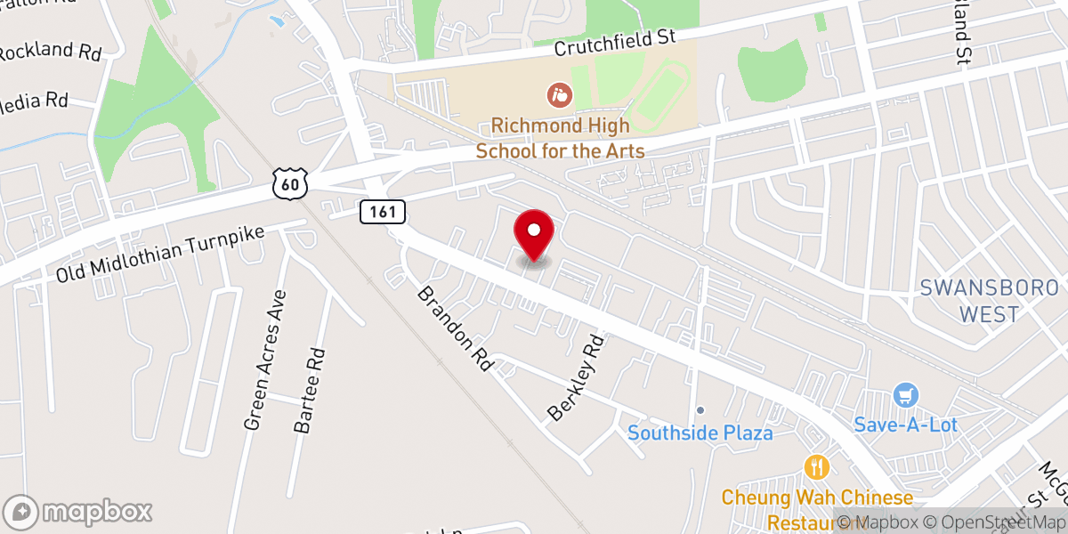 Map showing location of Faith and Love Fellowship Church