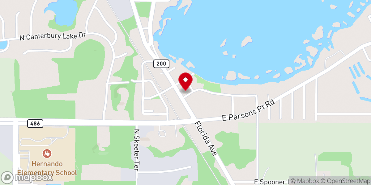 Map showing location of Grace Pointe Hernando Church