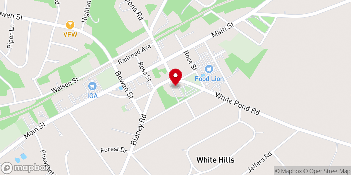 Map showing location of Blaney Baptist Church