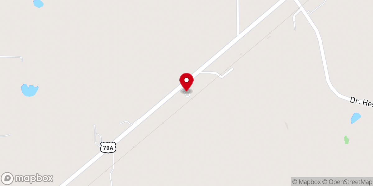 Map showing location of Antioch Jones M.B. Church