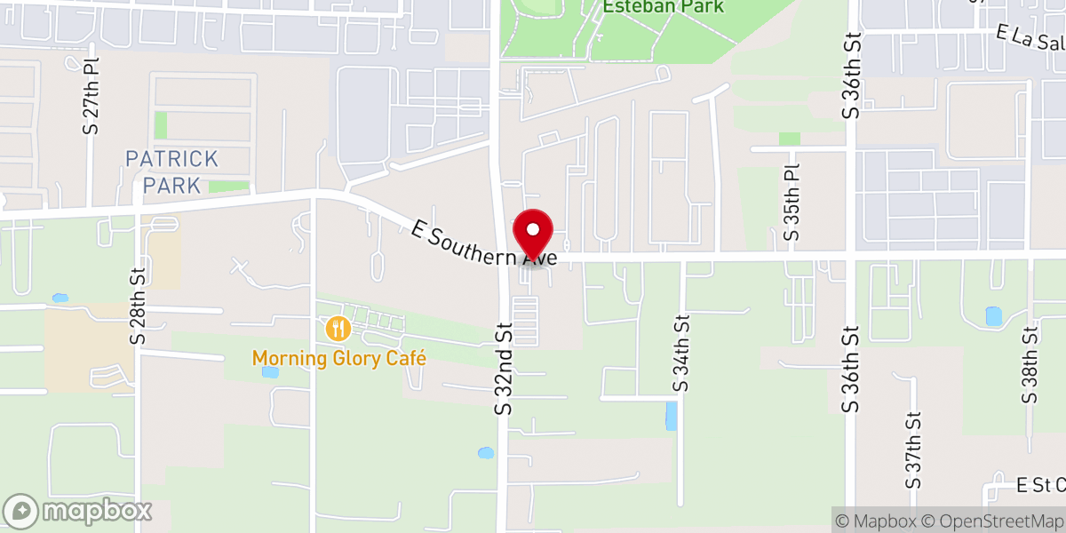 Map showing location of Trinity Baptist Fellowship Church
