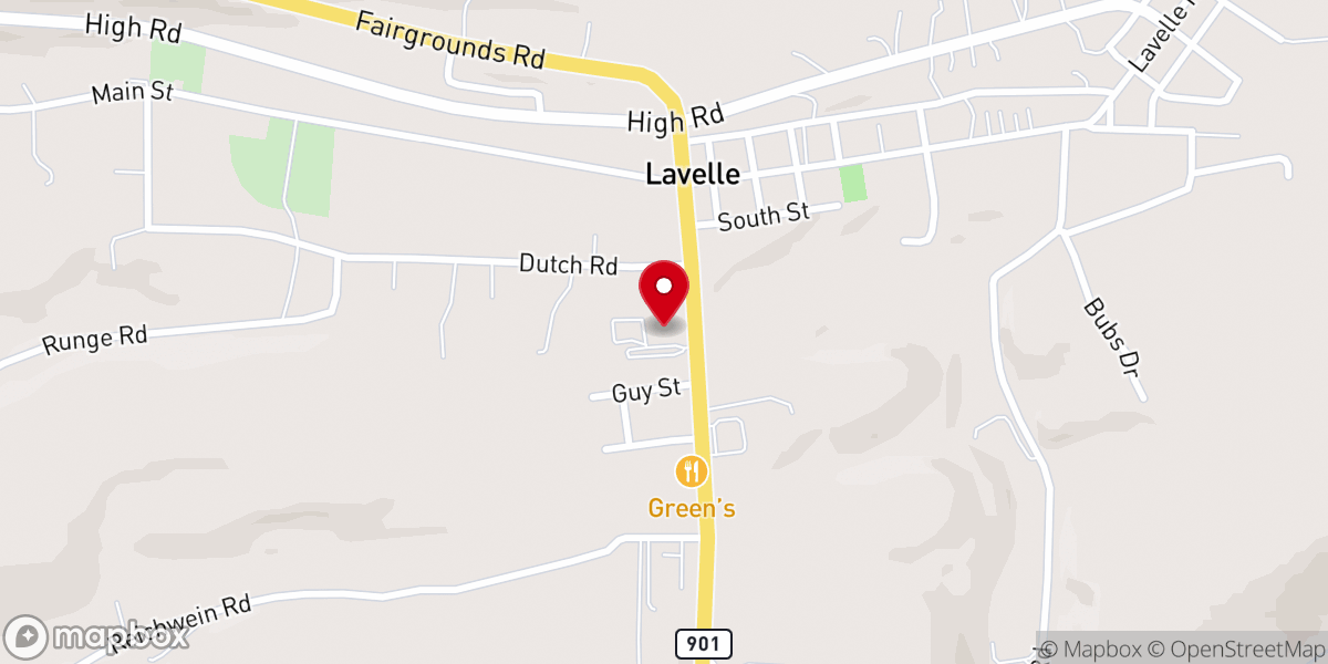Map showing location of Church of the Nazarene