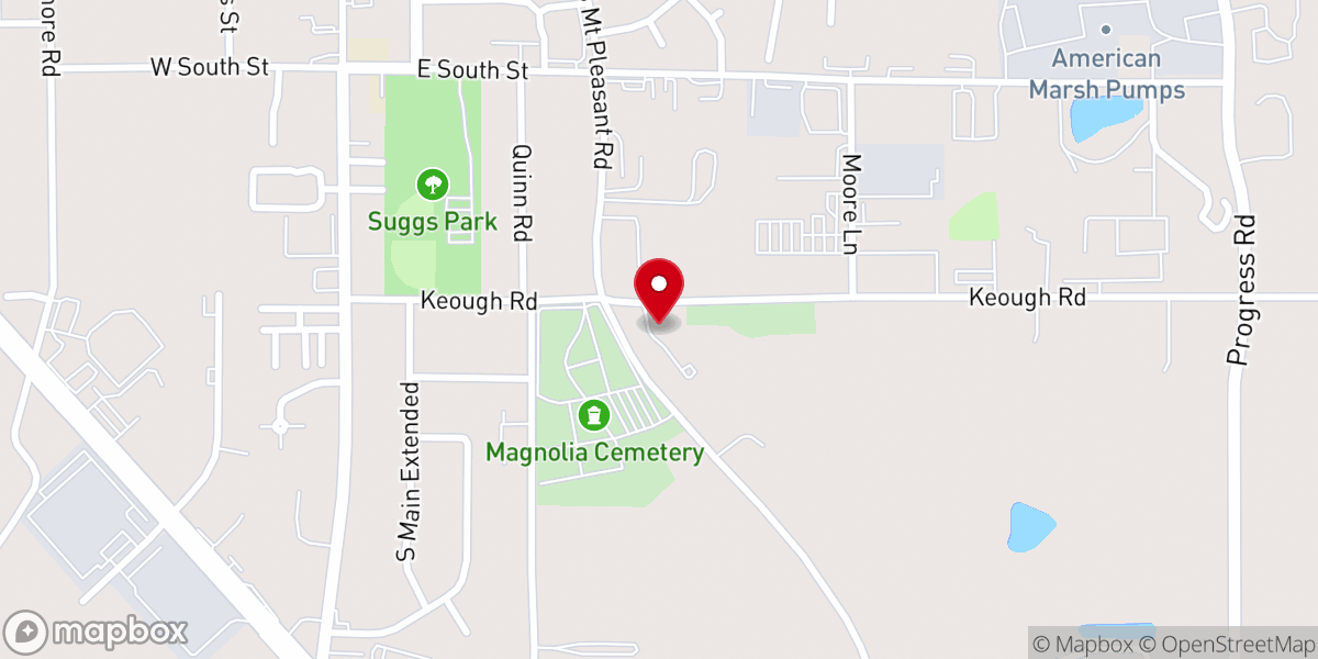 Map showing location of Mount Olive Missionary Baptist Church Number Two