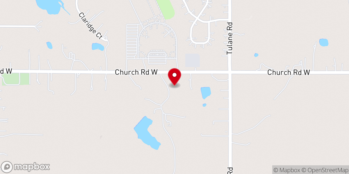 Map showing location of Shady Grove MB Church Horn Lake