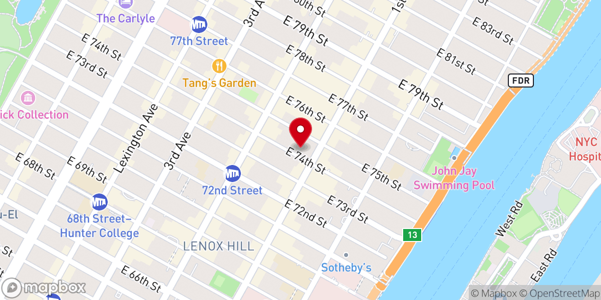 Map showing location of Jan Hus Church