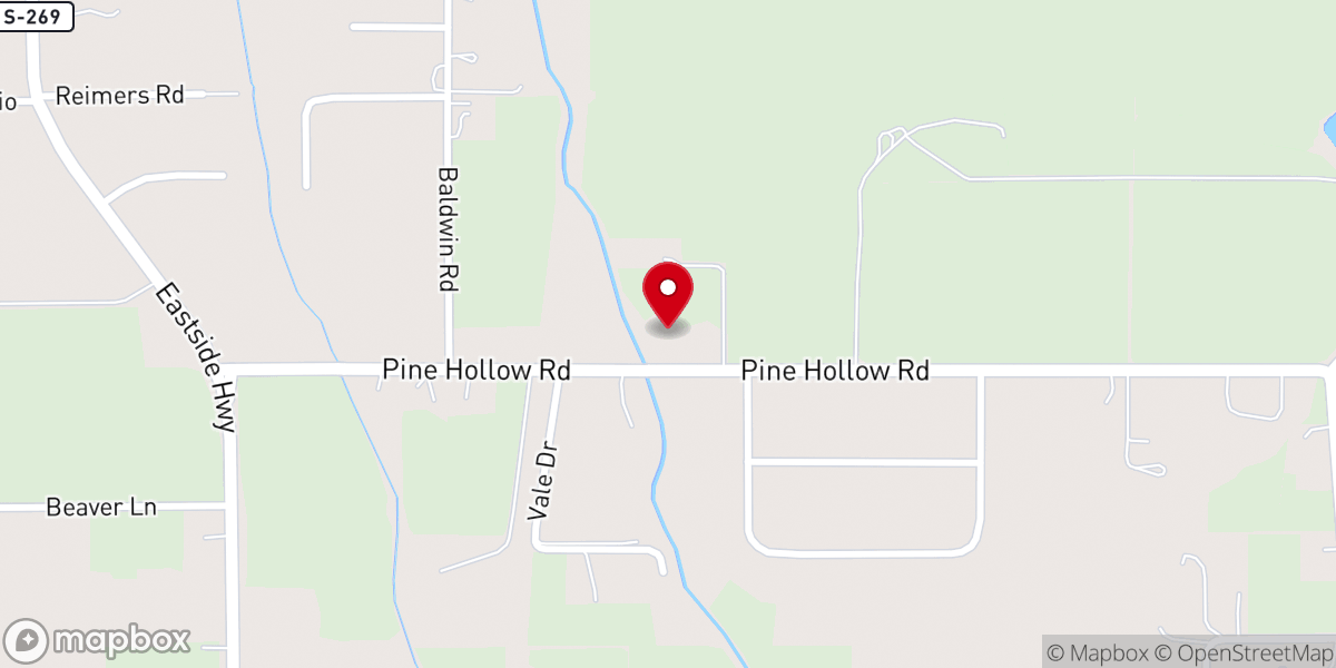 Map showing location of Our Savior Lutheran Church