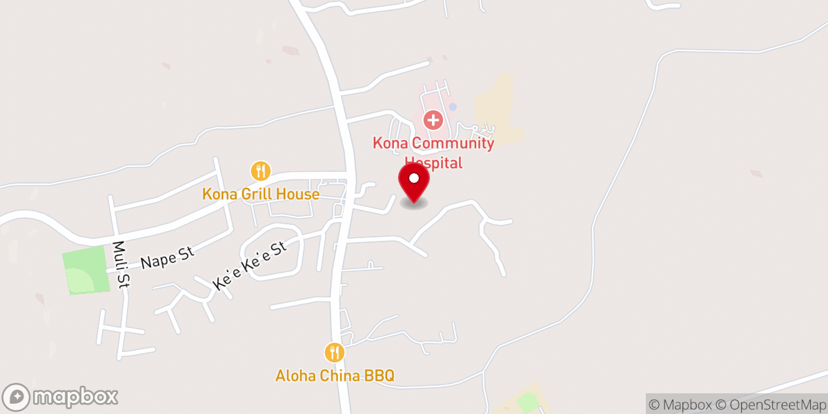 Map showing location of Kona Gospel Chapel Pentacostal - Food Distribution Center