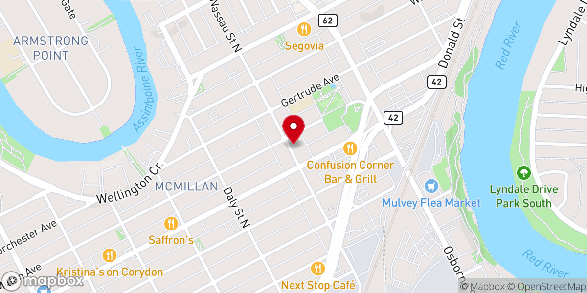 Map showing location of Nassau Street Church
