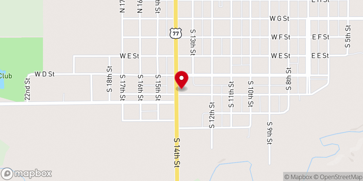 Map showing location of River of Life Church