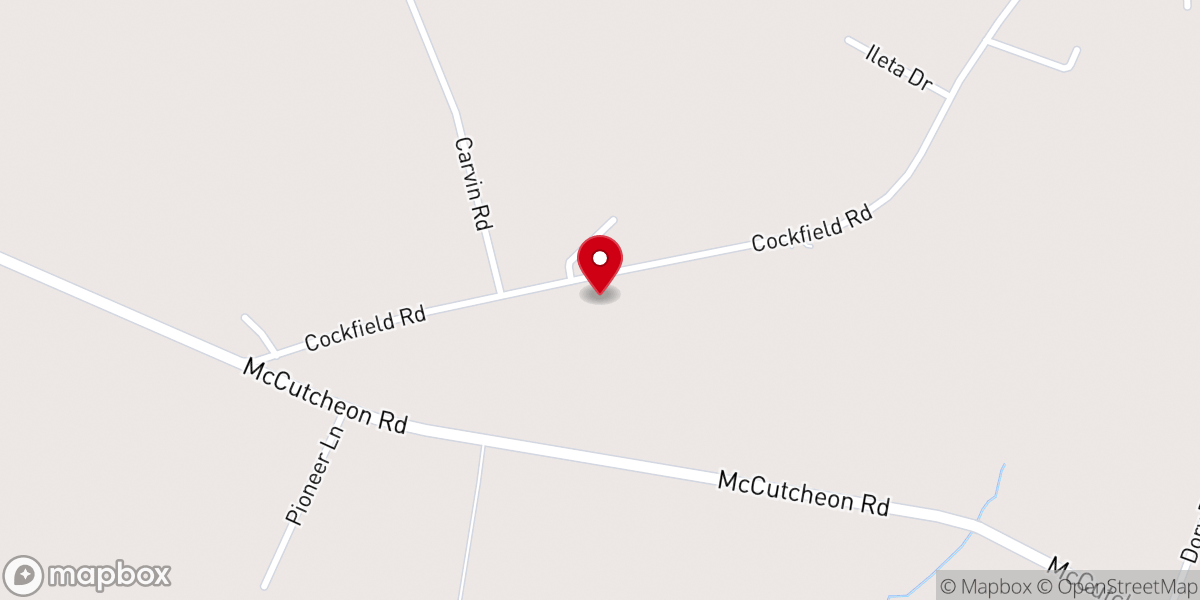 Map showing location of Gilead Freewill Baptist Church