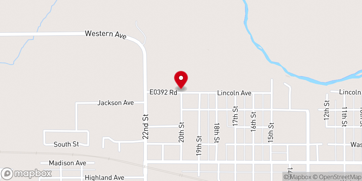 Map showing location of Lincoln Avenue Baptist Church