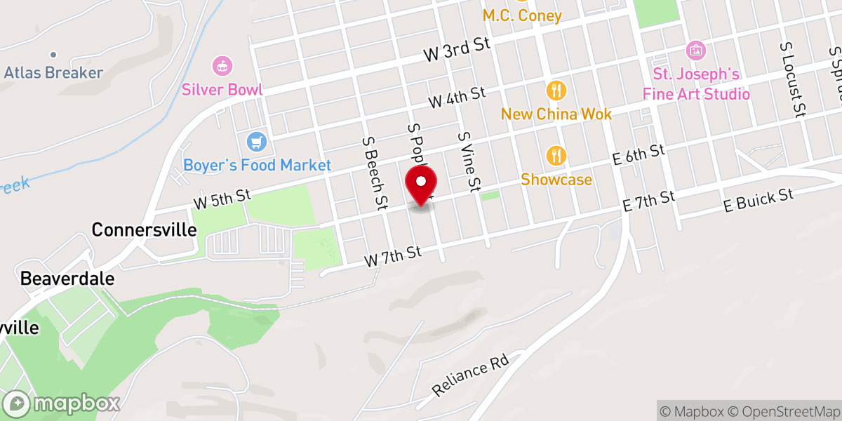 Map showing location of Holy Cross Lithuanian Church