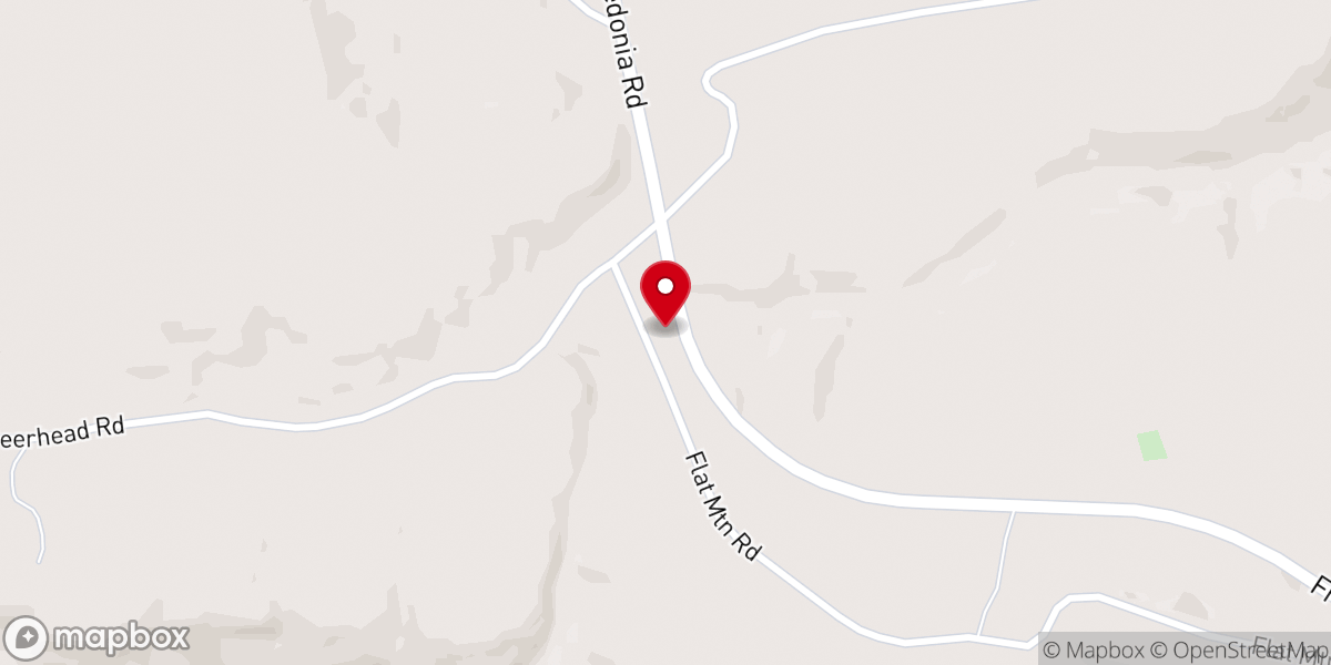 Map showing location of Flat Mountain Baptist Church