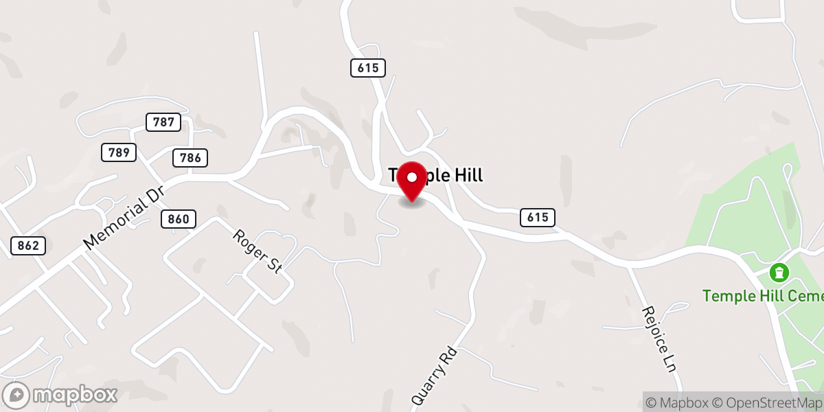 Map showing location of Mills Chapel Freewill Baptist Church