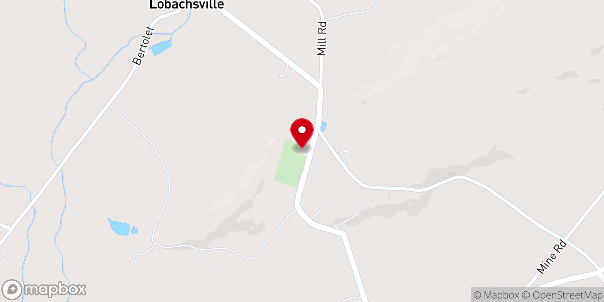 Map showing location of St. Paul's Lobachsville Church