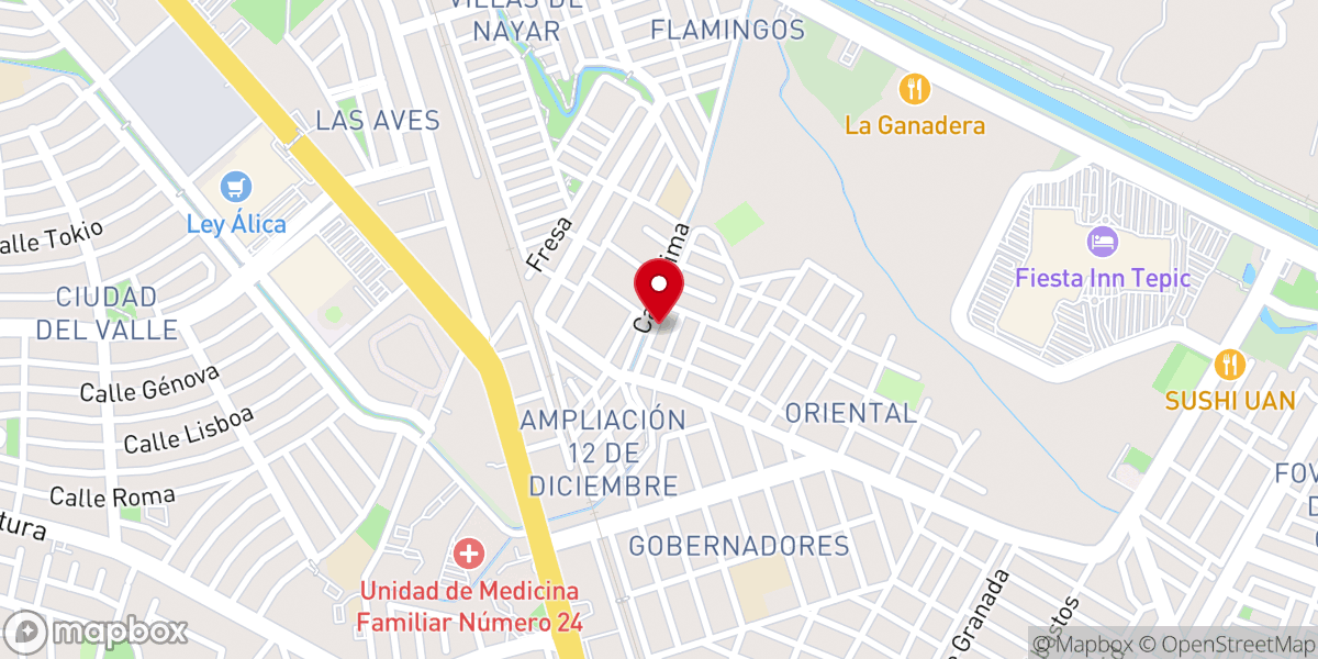 Map showing location of Parroquia de Nuestra Señora de la Asunción