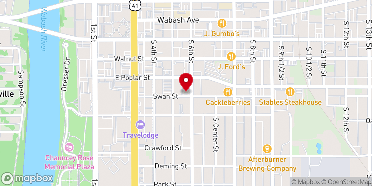 Map showing location of Recharge Church