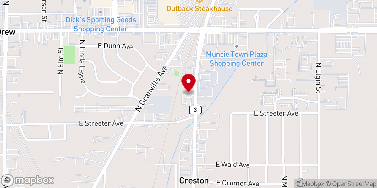Map showing location of Community Memorial Chapel