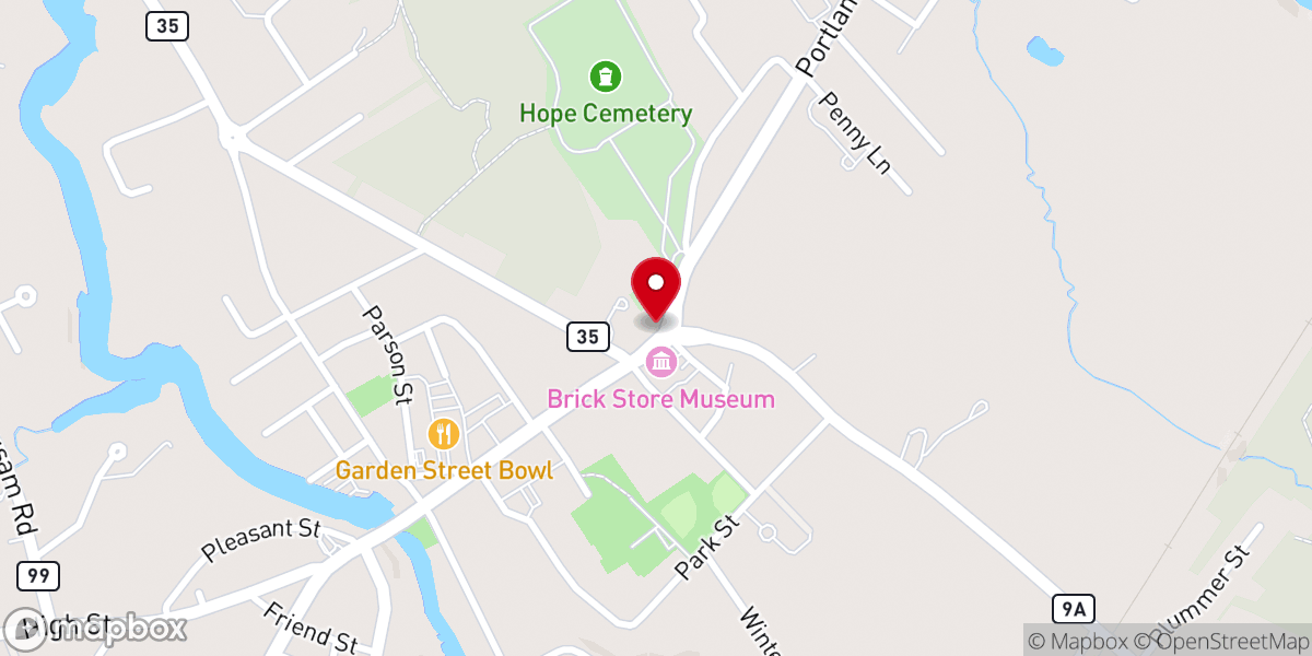 Map showing location of First Parish Unitarian Universalist Church