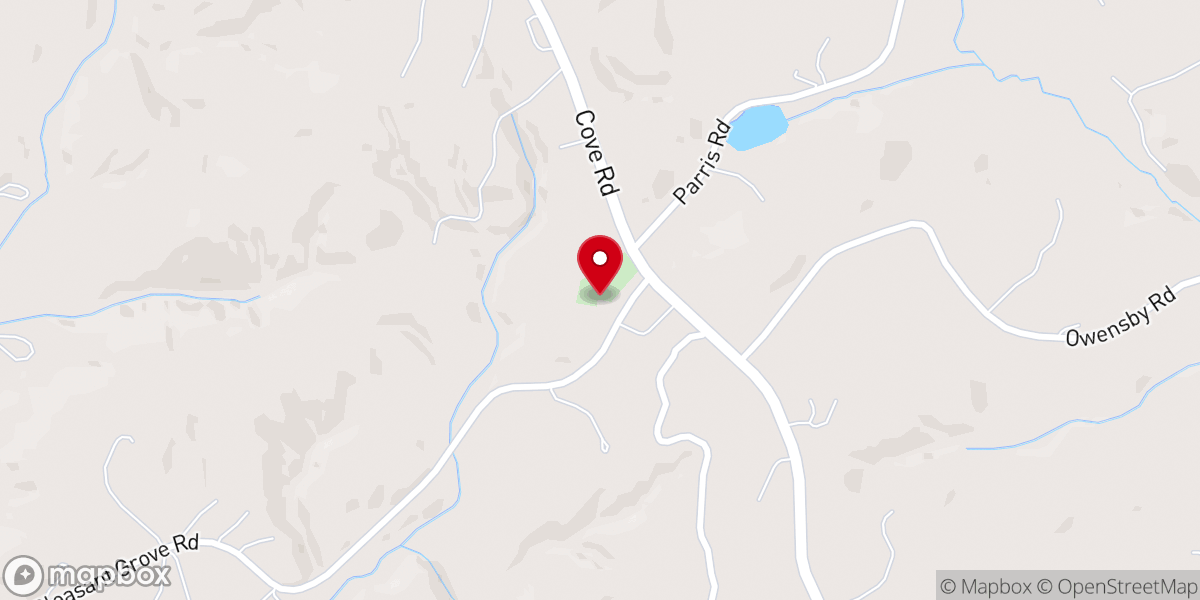Map showing location of Pleasant Grove Baptist Church