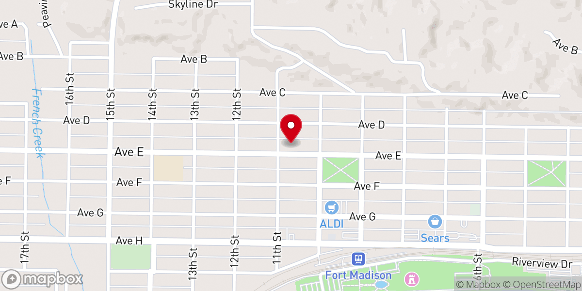Map showing location of Holy Family Parish