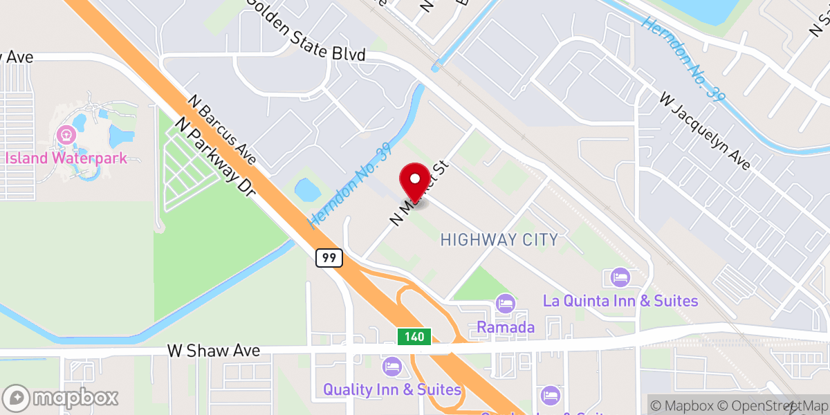 Map showing location of Highway City Ministries