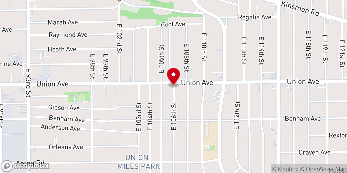 Map showing location of Christian Tabernacle Church