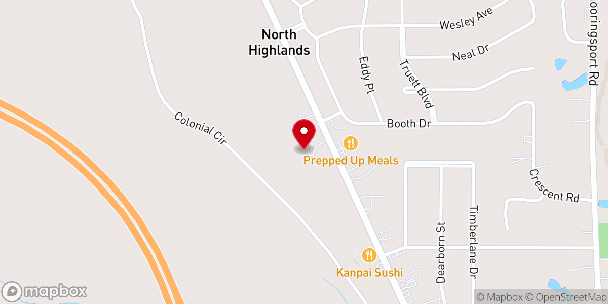 Map showing location of Church of Christ North