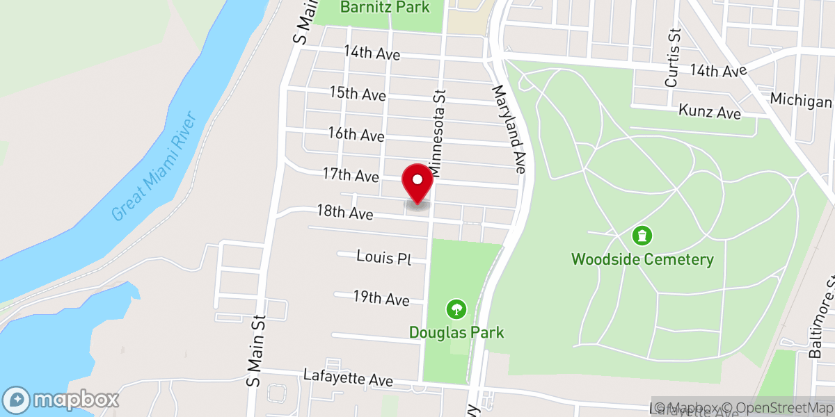 Map showing location of United Missionary Baptist Church