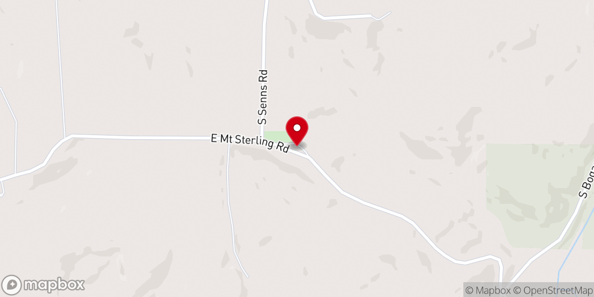 Map showing location of Mount Sterling Church