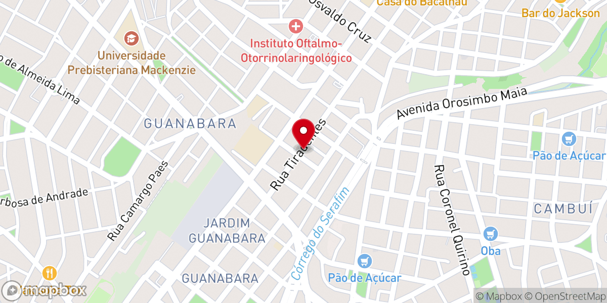 Map showing location of Igreja Batista do Cambuí