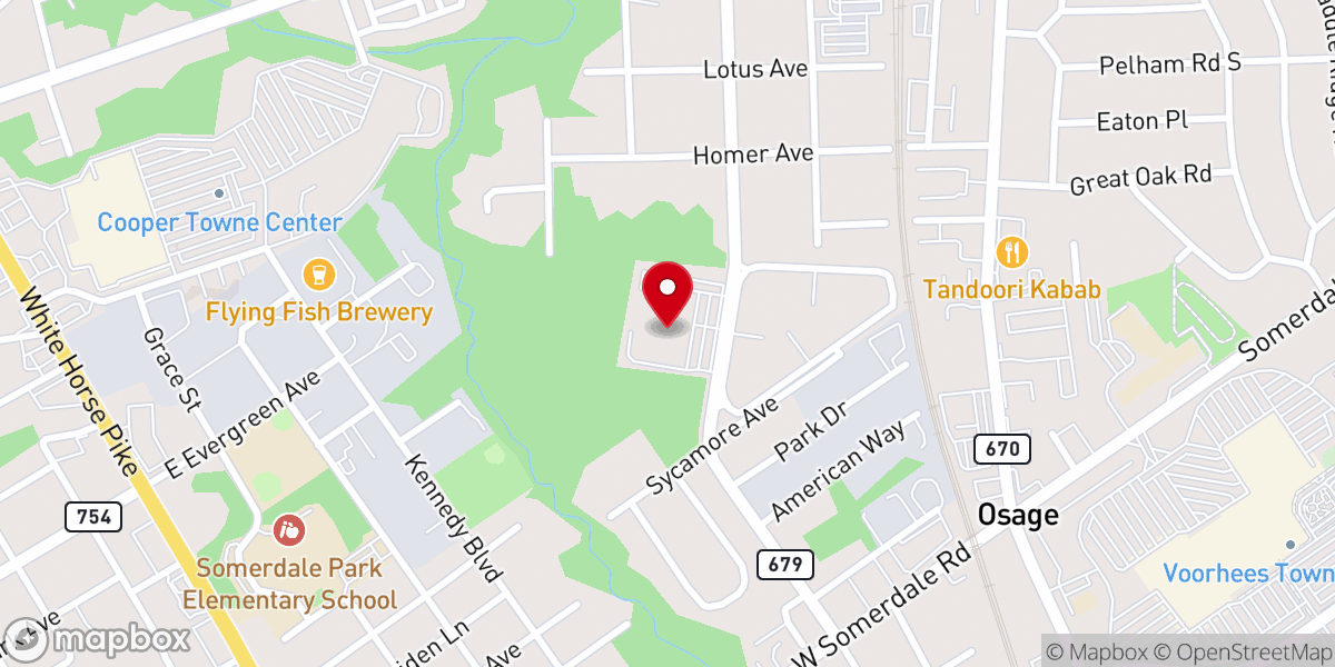 Map showing location of The Family Church