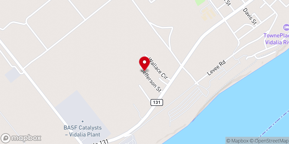 Map showing location of Riverside Baptist Church