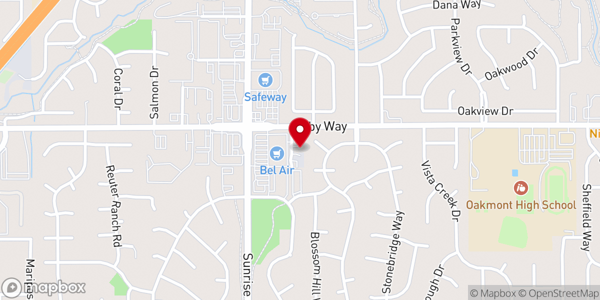 Map showing location of Foothills Church of Christ