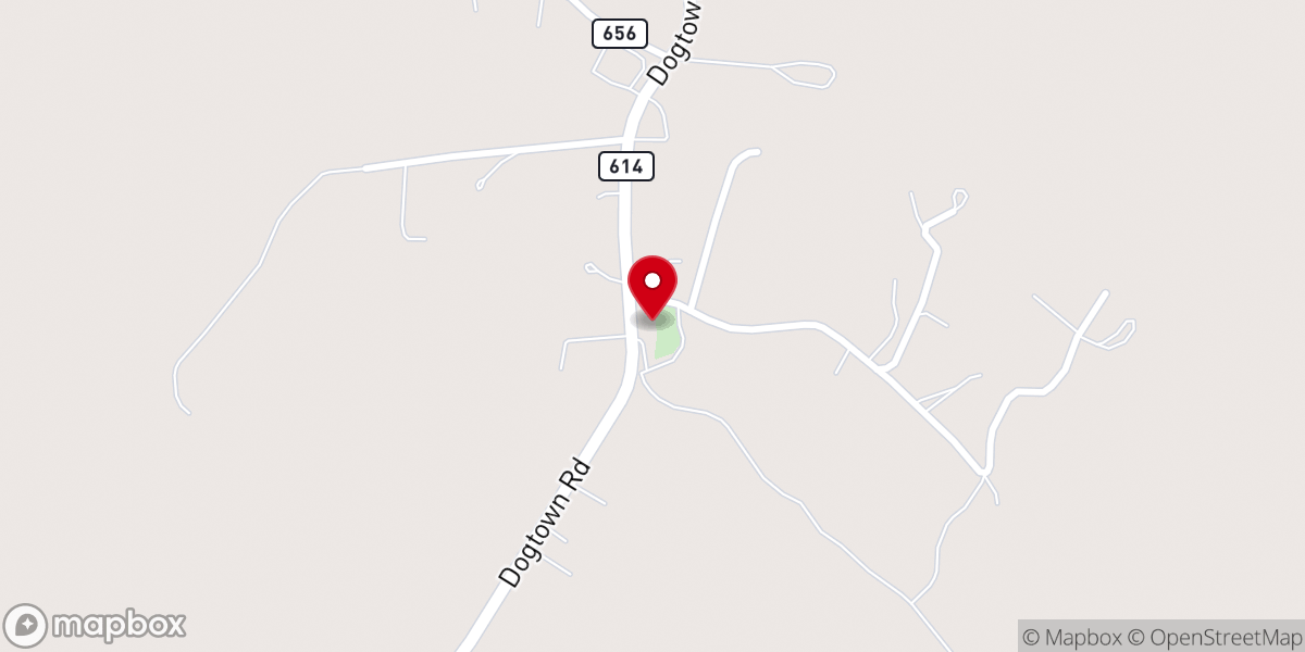 Map showing location of Fauquier Baptist Church