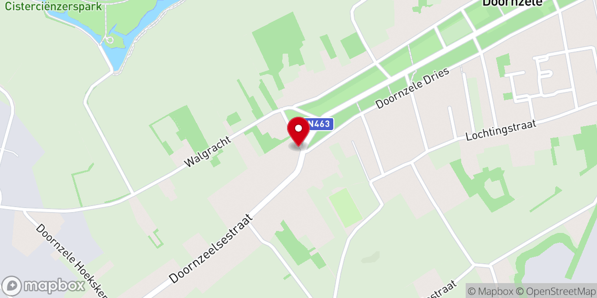 Map showing location of Onze-Lieve-Vrouwekapel
