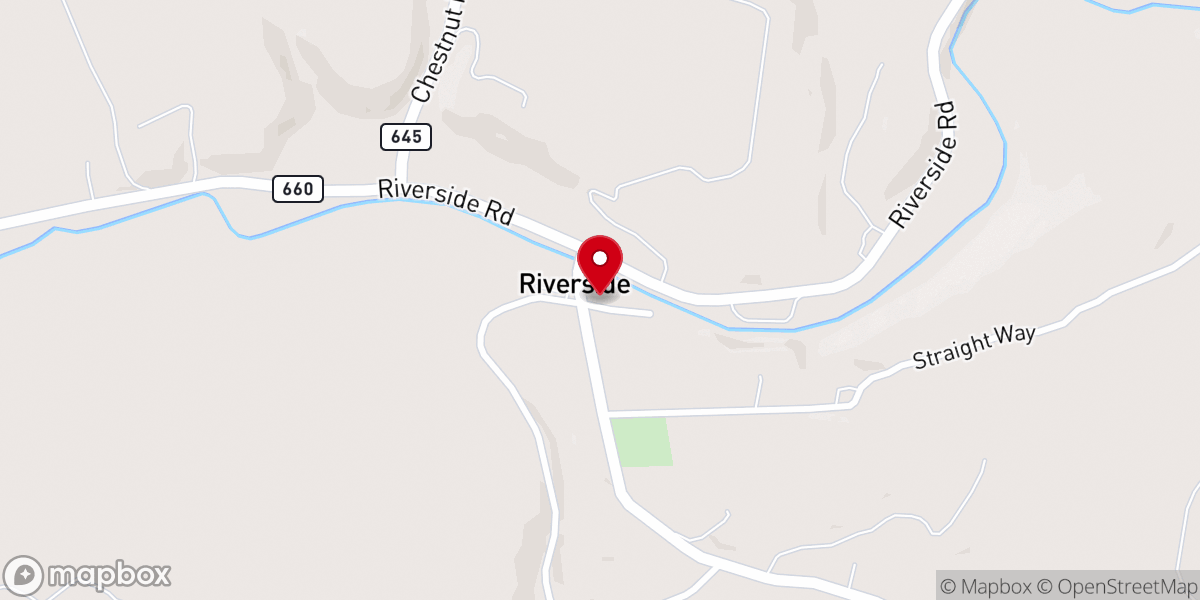 Map showing location of Riverside United Methodist Church