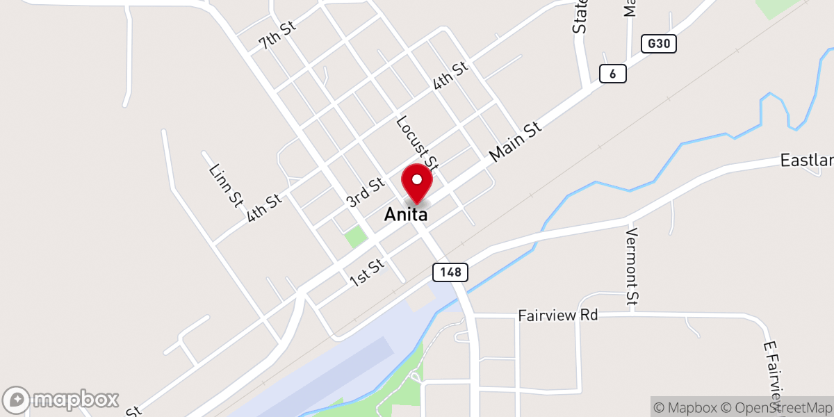 Map showing location of Central Church of Christ