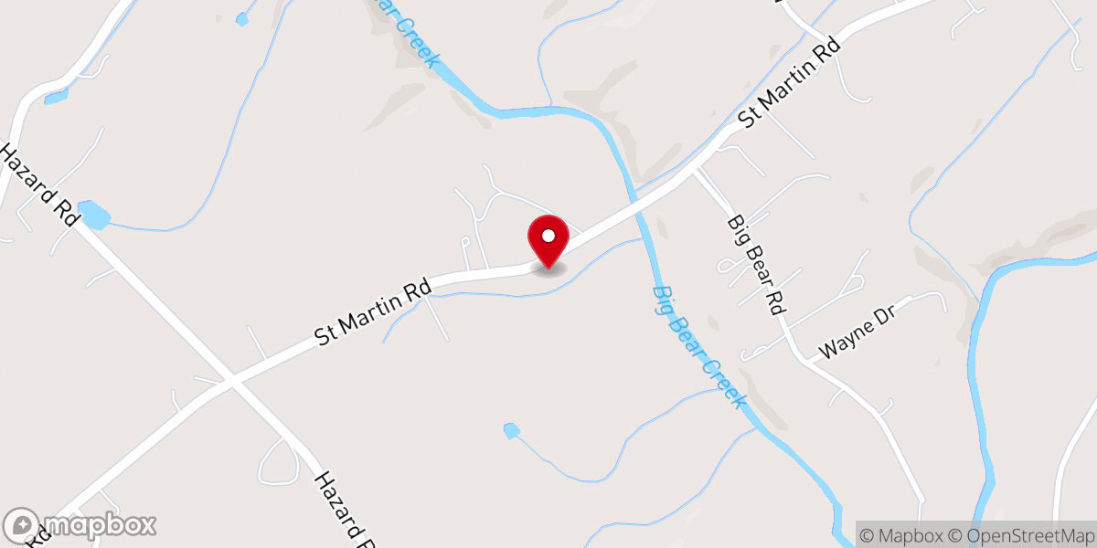 Map showing location of Tabernacle Baptist Church