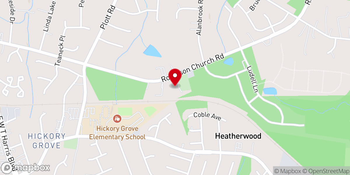 Map showing location of St Paul Presbyterian Church