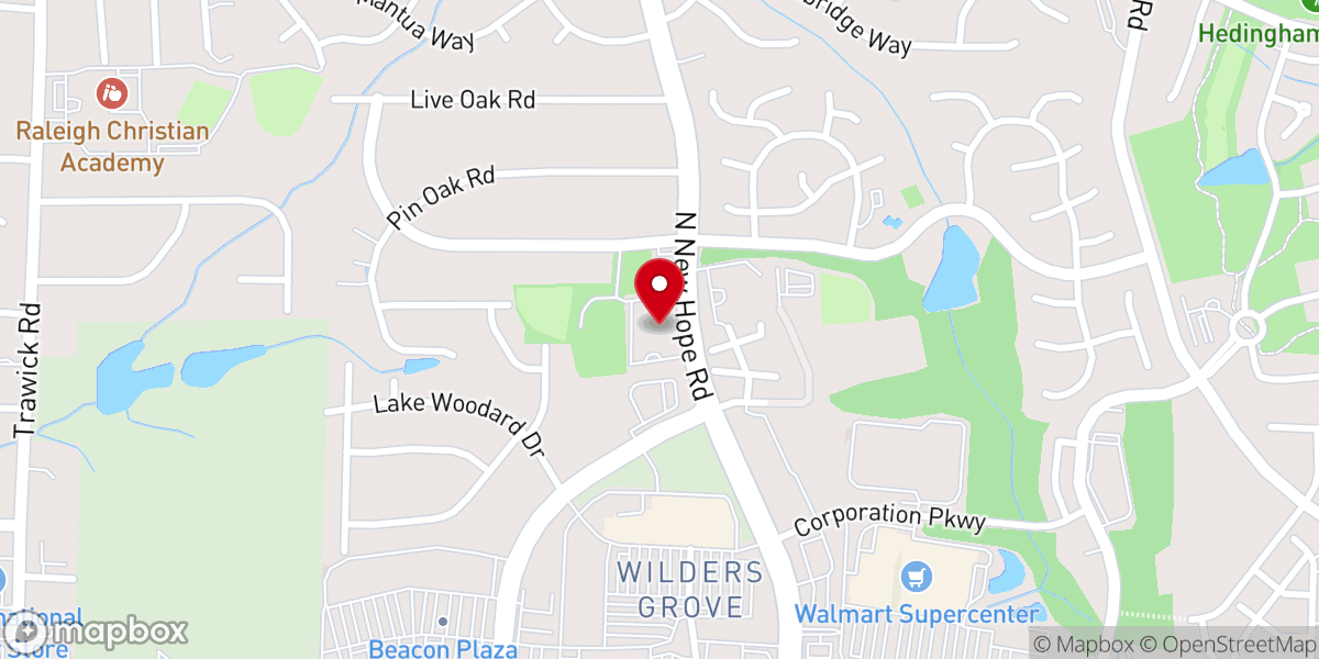 Map showing location of Ekklesia Church At Raleigh