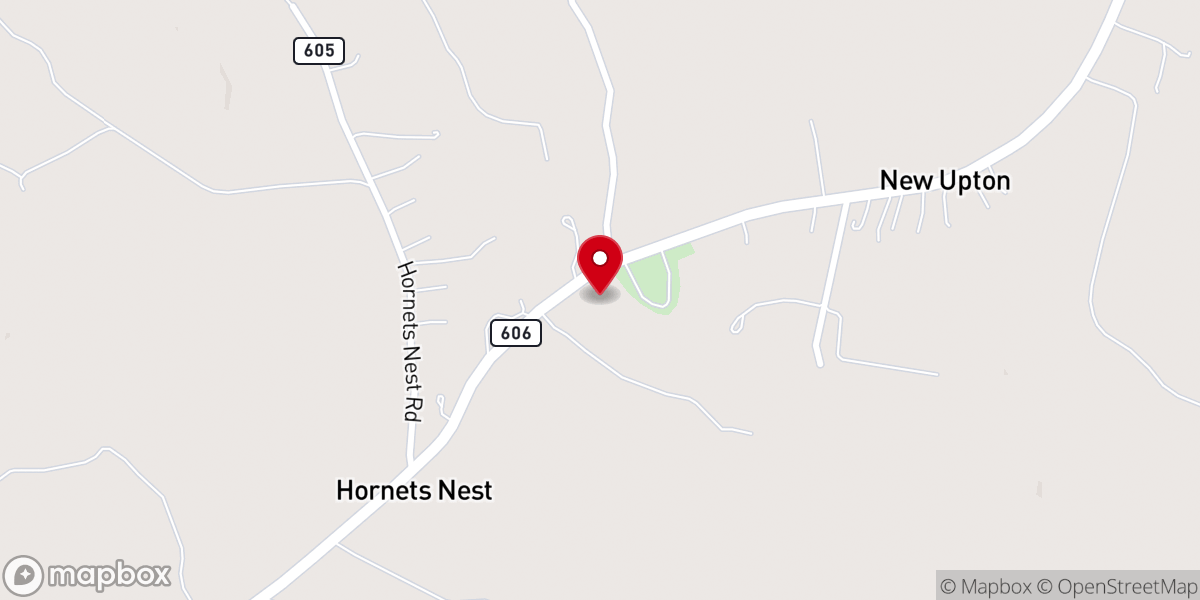 Map showing location of Olive Branch Global Methodist Church