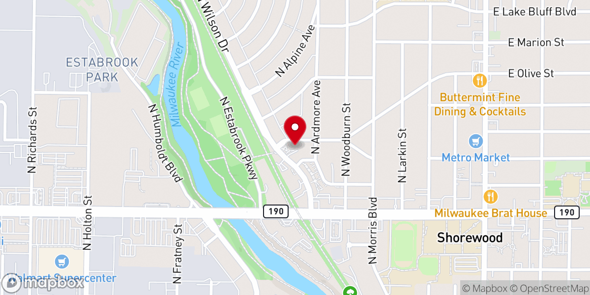 Map showing location of Kingo Lutheran Church