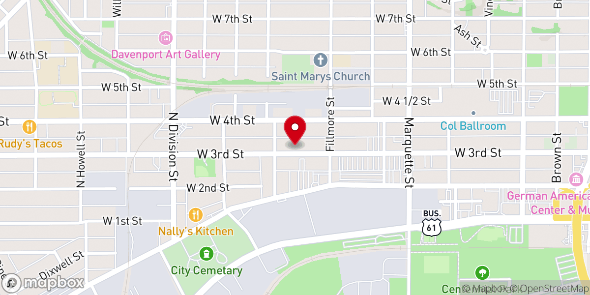 Map showing location of Jerusalem Temple Apostolic Church