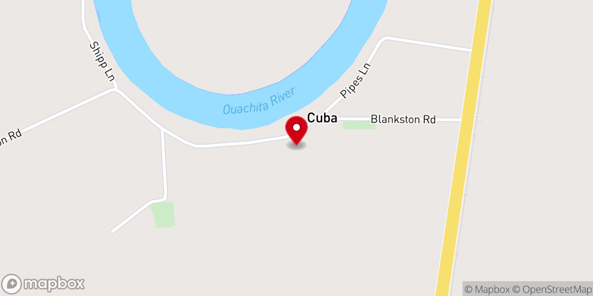 Map showing location of Cuba Missionary Baptist Church